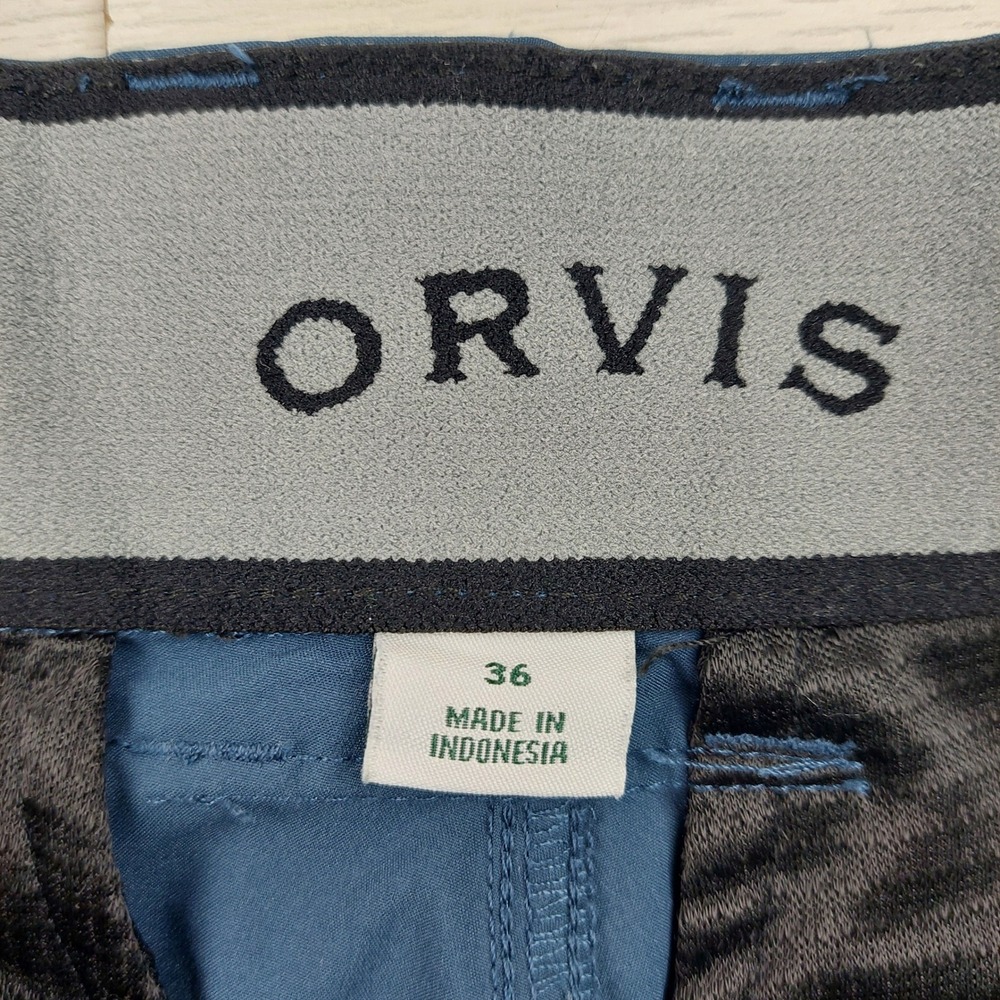 Orvis Cargo Shorts Mens 36 Blue Olive Green Bundle Tech Hiking Outdoor Lot of 2 - Picture 10 of 10
